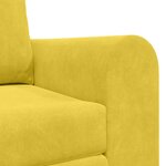 vidaXL Canapé-Lit Jaune 148 x 71 x 83 cm Velours