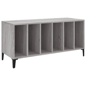 vidaXL Armoire à disques sonoma gris 100x38x48 cm bois d'ingénierie