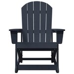 vidaXL Chaise Adirondack à bascule Bleu marine HDPE