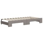 vidaXL Lit de jour avec lit gigogne taupe 90x200 cm tissu