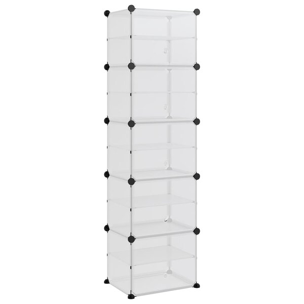 vidaXL Étagère à chaussures Transparent 44x31 5x153 5 cm PP