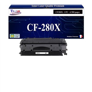 T3AZUR -Toner compatible avec HP CF280X (80X) pour HP Laserjet Pro 400 M401  M401A  M401D  M401DN  M401DW  M401N  M425DN  M425DW