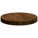vidaXL Plateau de table Marron clair Ø 40 x 4 cm Chêne massif