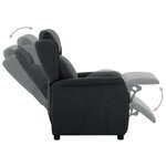 vidaXL Fauteuil inclinable électrique Gris foncé Tissu