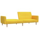 vidaXL Canapé-lit à 2 places Jaune Tissu