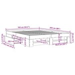 vidaXL Cadre de lit sans matelas chêne sonoma 160x200 cm