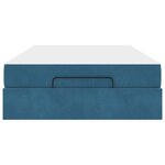 vidaXL Cadre de lit avec matelas avec matelas 2 Pièces Bleu Velours