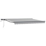 vidaXL Cadre de store manuel avec LEDs Anthracite et blanc 5 x 3 m
