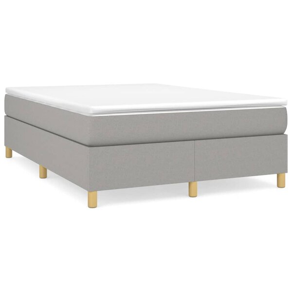 vidaXL Cadre de lit Gris clair 140x200 cm Tissu