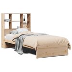 vidaXL Lit bibliothèque sans matelas 90x200 cm bois de pin massif