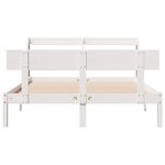 vidaXL Cadre de lit sans matelas blanc 120x190 cm bois de pin massif