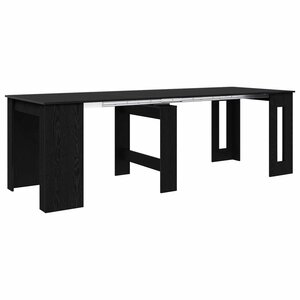 vidaXL Table à dîner 240 x 85 x 75 cm Bois d'ingénierie Chêne noir