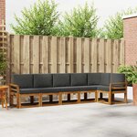 vidaXL Ensemble de canapés d'extérieur 6 Pièces Naturel et Anthracite