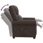 vidaXL Fauteuil inclinable électrique Marron brillant Similicuir