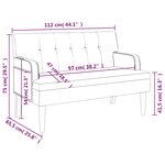 vidaXL Banc avec dossier noir 112x65 5x75 cm similicuir