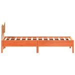 vidaXL Cadre de lit sans matelas cire marron 90x200 cm bois pin massif