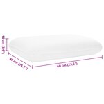 vidaXL Coussin de sommeil Uni Blanc 60 x 40 x 10 cm