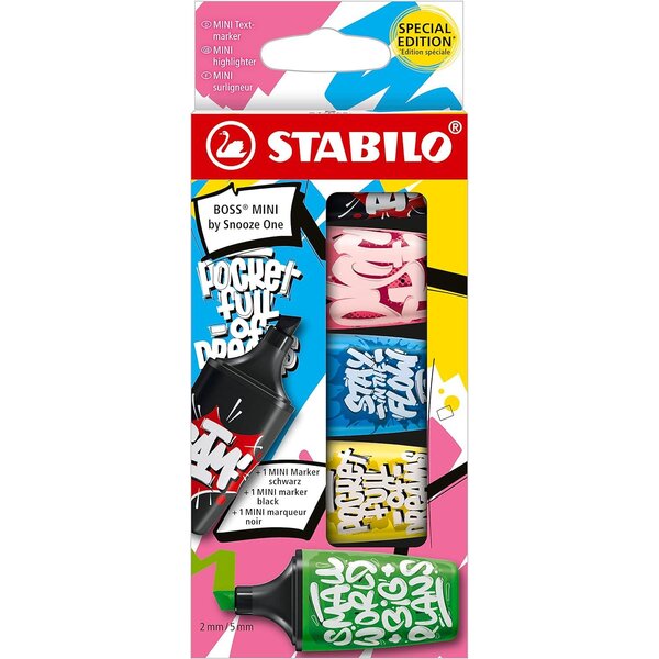 Surligneur BOSS MINI by Snooze One  étui de 5 STABILO