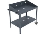 Table de rempotage métal "Orchidée" - 90 x 55 x 90 cm - Gris