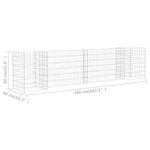 vidaXL Jardinière à gabion en H Fil d'acier 260x40x60 cm