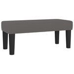vidaXL Sommier à lattes de lit avec matelas Gris 100x200 cm Similicuir