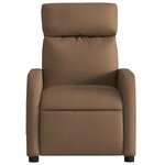 vidaXL Fauteuil inclinable Marron Tissu