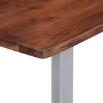 vidaXL Table basse avec bord naturel 115x60x40 cm Bois d'acacia massif