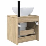 vidaXL Meuble de lavabo mural Chêne Sonoma 49 x 44 5 x 66 5 cm