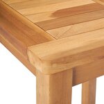 vidaXL Table de bar Naturel 60 x 60 x 105 cm Teck Massif