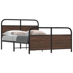 vidaXL Cadre de lit sans matelas 120x200 cm chêne marron