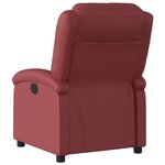 vidaXL Fauteuil inclinable électrique Rouge bordeaux Similicuir