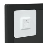 vidaXL Miroir mural noir 60x40 cm métal