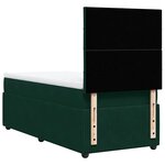 vidaXL Sommier à lattes de lit avec matelas Vert foncé 90x190 cm