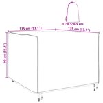 vidaXL Housse pour meubles Noir 135 x 135 x 90 cm Tissu Oxford 210D