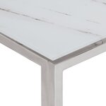 vidaXL Table basse argenté acier inoxydable et verre trempé