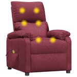 vidaXL Fauteuil de massage Rouge bordeaux Tissu