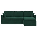vidaXL Canapé Vert foncé 198 x 134 x 80 cm Velours