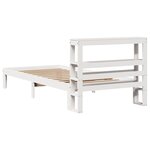vidaXL Cadre de lit avec tête de lit sans matelas blanc 90x190 cm
