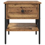 vidaXL Table de chevet Bois vieilli 40x42x45 cm en bois d'ingénierie