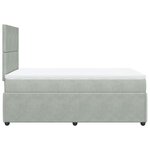 vidaXL Sommier à lattes de lit et matelas Gris clair 120x200cm Velours
