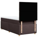 vidaXL Sommier à lattes de lit avec matelas Marron foncé 100x200 cm