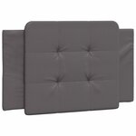 vidaXL Lit avec matelas gris 90x200 cm similicuir