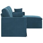 vidaXL Canapé Bleu 198 x 134 x 80 cm Velours