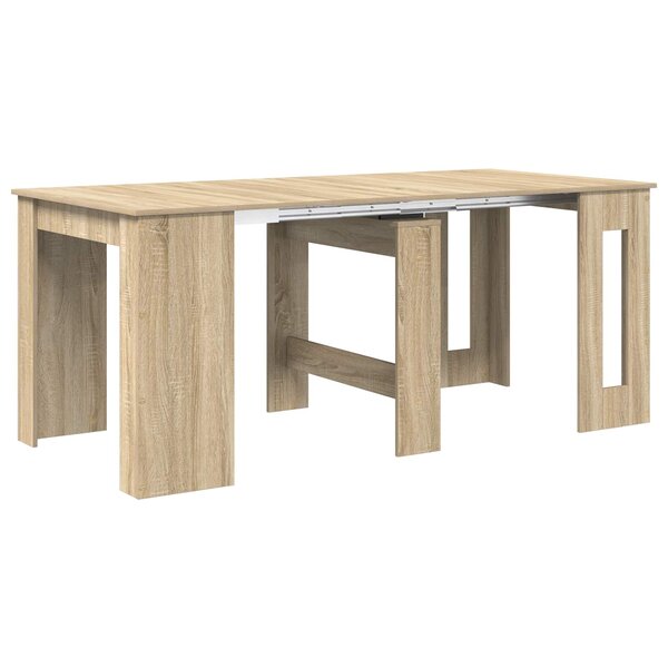 vidaXL Table à dîner 180 x 85 x 75 cm Bois d'ingénierie Chêne Sonoma