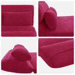 vidaXL Fauteuil de sol ajustable Bordeaux Velours