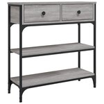 vidaXL Table console sonoma gris 72 5x25x75 cm bois d'ingénierie