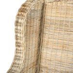 vidaXL Canapé avec coussin Rotin naturel et lin