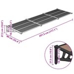 vidaXL Auvent de porte Noir 297 5x90 cm Polycarbonate