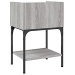 vidaXL Table de chevet sonoma gris 40 5x31x60 cm bois d'ingénierie