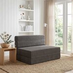 vidaXL Canapé-lit pliable Gris foncé 70 x 80 x 60 cm Tissu